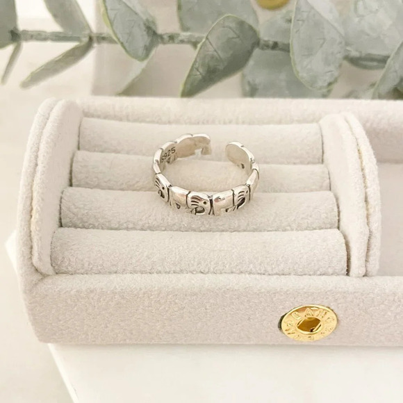 925 Sterling Silver Elephant Ring Stackable Ring Band Minimalist Ring - Picture 4 of 10